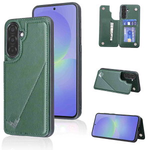 �yAnrek�z�V�^ SAMSUNG Galaxy A36 5G/A56 5G/SC-54F �p �J�[�h�P�[�X �蒠�^ �w�ʃJ�o�[ �i�_���O���[��) �M�����N�V�[a36 �X�}�z�P�[�X �J�[�h���[ ���u���@�\ �g�уJ�o�[ �T���X��a56 GREEN
