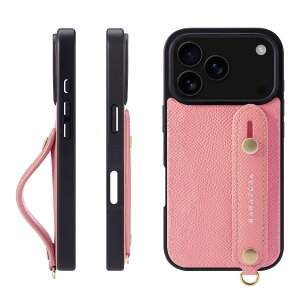HANATORA for iPhone 17Pro �P�[�X �{�v �ϏՌ� �w�ʃx���g �X�}�z�P�[�X �X�}�z �X�^���h�@�\ �l�b�N �X�g���b�v �t�� �G���{�X���U�[ �M�t�g �}�O�l�b�g�Ȃ� �s���N NGH-17Pro-Pink