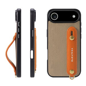 HANATORA for iPhone 17Air �P�[�X �{�v �ϏՌ� �w�ʃx���g �X�}�z�P�[�X �X�}�z �X�^���h�@�\ �l�b�N �X�g���b�v �t�� �G���{�X���U�[ �M�t�g �}�O�l�b�g�Ȃ� �O���[�W��+�I�����W NGH-17Air-Grege-OG