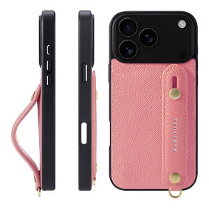 HANATORA for iPhone 17ProMax �P�[�X �{�v �ϏՌ� �w�ʃx���g �X�}�z�P�[�X �X�}�z �X�^���h�@�\ �l�b�N �X�g���b�v �t�� �G���{�X���U�[ �M�t�g �}�O�l�b�g�Ȃ� �s���N NGH-17ProMax-Pink