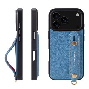 HANATORA for iPhone 17Pro �P�[�X �{�v �ϏՌ� �w�ʃx���g �X�}�z�P�[�X �X�}�z �X�^���h�@�\ �l�b�N �X�g���b�v �t�� �G���{�X���U�[ �M�t�g �}�O�l�b�g�Ȃ� �u���[ �C�h�� NGH-17Pro-Bluehydra
