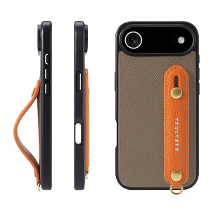 HANATORA for iPhone 17Air �P�[�X �{�v �ϏՌ� �w�ʃx���g �X�}�z�P�[�X �X�}�z �X�^���h�@�\ �l�b�N �X�g���b�v �t�� �G���{�X���U�[ �M�t�g �}�O�l�b�g�Ȃ� �g�[�v+�I�����W NGH-17Air-Taupe-OG
