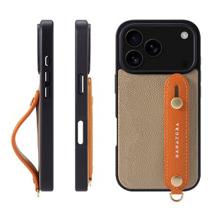 HANATORA for iPhone 17Pro �P�[�X �{�v �ϏՌ� �w�ʃx���g �X�}�z�P�[�X �X�}�z �X�^���h�@�\ �l�b�N �X�g���b�v �t�� �G���{�X���U�[ �M�t�g �}�O�l�b�g�Ȃ� �O���[�W��+�I�����W NGH-17Pro-Grege-OG