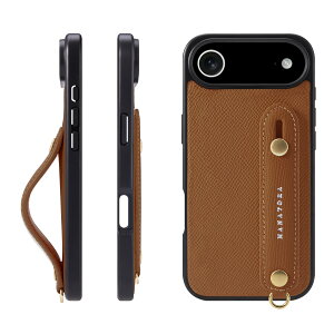 HANATORA for iPhone 17Air �P�[�X �{�v �ϏՌ� �w�ʃx���g �X�}�z�P�[�X �X�}�z �X�^���h�@�\ �l�b�N �X�g���b�v �t�� �G���{�X���U�[ �M�t�g �}�O�l�b�g�Ȃ� �L�������� NGH-17Air-Caramel