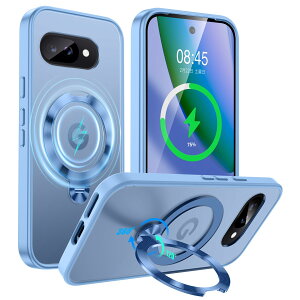 Google Pixel 9a �P�[�X MagSafe�Ή� 360°��] �����O�X�^���h�t�� ���ڃ}�O�l�b�g ���C�����X�[�d�Ή� �s�N�Z�� 9a �P�[�X ������ ��G��� �w��h�~ ��?�h�~ �h�� �ČRMIL�K�i �ϏՌ� �O�[�O���s