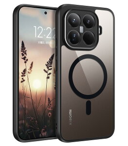 DUEDUE Xiaomi 15T Pro�P�[�X MagSafe�Ή� �}�O�l�b�g���� �u���b�N�ƃN���A �����̃o�b�N�p�l�� �V���I�~15T Pro�P�[�X ��̌^ ���^ �}�b�g�� �����Y�ی� �w��h�~ �ϏՌ�