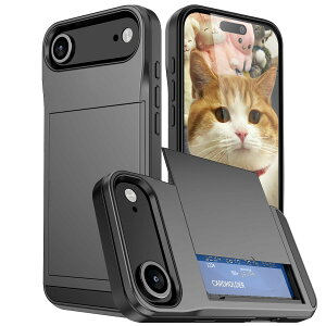 iPhone Air �p�P�[�X �J�[�h���[ �w�� �S�����B���J�[�h�z���_�[�݌v �ČRMIL�K�i �ϏՌ��ŋ� �A�C�t�H�� Air �p�P�[�X �J�[�h�w�ʎ��[ �S�ʕی� �w��h�~ ����~�� �����h�~ (�O���[)