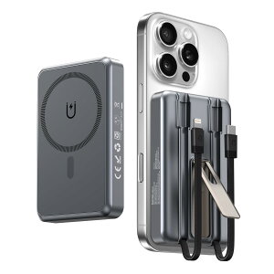 MagsafeΉoCobe[ 16800mAh eʁyP[uE4䓯[dzy PD22.5W+15WCX}[d X^ht LEDcʕ\ Type-Co͌p }Olbg }OZ[t[d iPhone