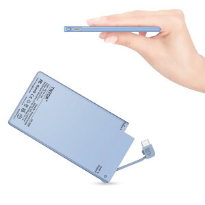 TNTOR oCobe[ y ^ iPhone 17/16/15Ή Xperia Sony AQUOS Galaxy XiaomiȂǑΉ X}z[d  6.8mm 5000mAh Type-CP[u ^ѕ֗ nk/䕗/ЊQ/s/op PSEF؍ F