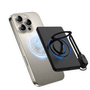 y^ E 360°]X^hzKWATUNG oC obe[ MagSafeΉ 5000mAh y 7mm ^ }OZ[t[d CX[d }Olbg PSEF؍ς PD20W }[d 2䓯[d Power Bank X