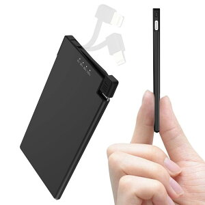 TNTOR ���o�C���o�b�e���[ �y�� ���^ ���� 6.8mm 5000mAh �P�[�u������ ios�Ή� �X�}�z�[�d�� iPhone 14/14 Pro max/13/13 Pro/13 Mini/12/12 Mini/12 Pro Max/11 Pro/XS Max/XR/X/8/7/6/Plus Airpods�ɑΉ� �����^�ѕ֗� �n�k/��