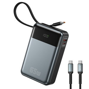 Cheergo ���o�C���o�b�e���[ 65W�}���[�d 26800mAh��e�� ����Type-C�[�d�P�[�u������/�o�͉\ �m�[�g�p�\�R���[�d�\ �v�V��TFT�f�B�X�v���C USB-C�|�[�g����/�o�� 3�䓯���[�d 100W USB-C�P�[�u���t