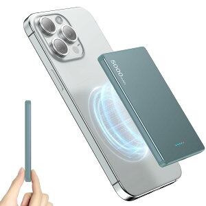 Magnpter magsafeoCobe[y0.79CMɔւ̒obe[z}OZ[t gя[d 5000mAh PD20W }[d CX[d oCobe[ Power Bank 䓯[d iPhone16/15/14/13/12V