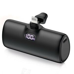 oCobe[ 5000mAh, CX}[d, LEDfBXvC, ^y96g, PSEF؍ς, iPhone/iPad/AirPodsΉ, RlN^[, @\, ubN