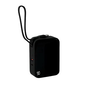 aDi 5000mAh oCobe[ RZǧ^ yLEDcʕ\ USB-A{USB-C}[dz Type-CP[ut oC[d y gѕ֗ X}z/s/op PSEF؍ (ubN)