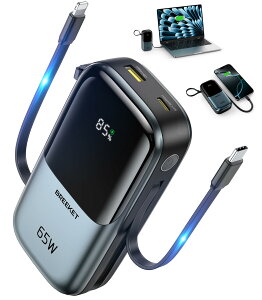 oCobe[ e LEDfBXvC cʕ\y20000mAh 65W}[d oCobe[ y zUSB-C/LightningP[u ^ X}z[d gя[d s/o/ً}p PSEF؍ς i