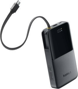 Baseus oCobe[ USB-C P[u 22.5W }[d 10000mAh e fBXvC PDΉ 3䓯[d ^Cvc Type-C×2 + Type-A iPhone15/16 Galaxy Android X}z Ή P[ǔ^ @