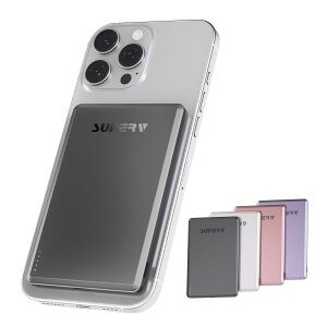 SUPERV Power Bank oC obe[ ^ MagSafeΉyUltra Slimz y ^ obe[ }OZ[t [d ^ CX[d }Olbg 5000mAh }[d PSEZpK iPhone12`16 Ή