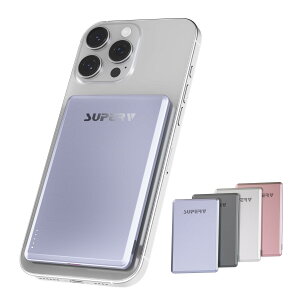 SUPERV Power Bank oC obe[ ^ MagSafeΉyUltra Slimzy ^ obe[ }OZ[t [d ^ CX[d }Olbg 5000mAh }[d PSEZpK iPhone12`16 Ή