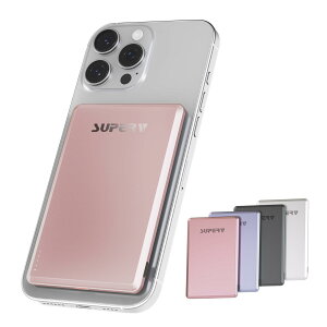 SUPERV Power Bank oC obe[ ^ MagSafeΉyUltra Slimz y ^ obe[ }OZ[t [d ^ CX[d }Olbg 5000mAh }[d PSEZpK iPhone12`16 Ή
