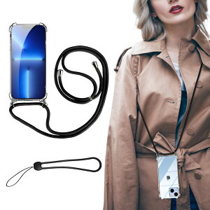 FAMROLLS �Ή� iPhone14 Plus �P�[�X �N���A 6.7 �C���` �y�X�g���b�v2��t���z�Ή� iPhone 14 Plus �X�}�z �V���J�Q�� �J�o�[ ���� �ی�P�[�X ���^ �y�� ���������{�^���t���̌��|���X�g���b�v ��|��