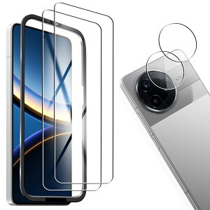 �y2+2���z�Ή� Xiaomi POCO F7 Pro/POCO F7 Ultra �K���X�t�B���� 2�� + �Ή� �V���I�~ POCO F7 Pro �����Y�ی�t�B���� 2�� FOR �V���I�~ POCO F7 Ultra �p�̉t���ی�t�B���� �S�ʕی� �ϏՌ� �ɔ� �C�A�[�� �w