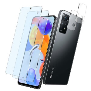 �Ή� Xiaomi Redmi Note 11 �K���X�t�B���� + Xiaomi Redmi Note 11 �J�����t�B���� Note 11 �p�̕ی�t�B���� ���͂�ی� �ڂ̔��y�� �\��t���ȒP �����z�� �C�A �h�~��U�h�~ �Ή� Note 11 �t���ی� �V�[