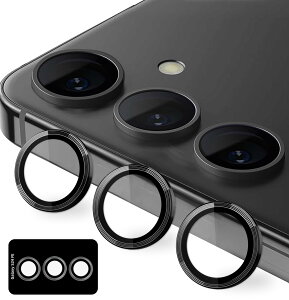 Kakuki for Galaxy S24 FE p JtB MNV[S24 FE JیtB ^ KX ϏՌ Ɨ^ IoI[o[h~ A~ JJo[ (ubN)