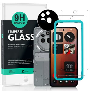 Ibywind Nothing Phone (3a) Pro 5G �K���X�t�B���� 2 ���ی�t�B���� �K�C�h�g�t�� �����Y�J�o�[�i1���j�w�ʃV�[�g�i1���j ���菝�h�~�ϏՌ��d�x 9H�����K���X�t�B�����y���炩�Ȏ�G��z�y�C�A�[��