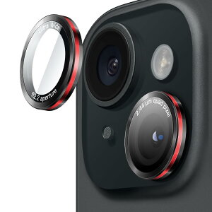 JETech iPhone 15 6.1C` iPhone 15 Plus 6.7C`p JYیtB 9HKX ʂ̋OJo[ c[g KChgt HDNA 1Zbg (ubN+bh)