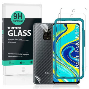 Ibywind Redmi Note 9S /Redmi Note 9 Pro/Redmi Note 9 Pro Max��p�ی�t�B���� 2�Z�b�g �J���������Y�v���e �N�^�[�t�� �w�ʕی�t�B�����t�� �ȒP�����L�b�g�t��