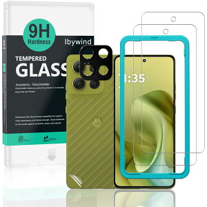Ibywind Motorola Moto G86 5G �K���X�t�B���� 2 ���ی�t�B���� �K�C�h�g�t�� �����Y�J�o�[�i1���j�w�ʃV�[�g�i1���j ���菝�h�~�ϏՌ��d�x 9H�����K���X�t�B�����y���炩�Ȏ�G��z�y�C�A�[���z