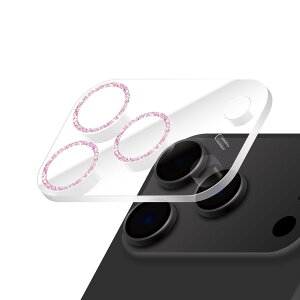 LEPLUS �����Y�ی�K���X�t�B�����uSPARKLE LENS GLASS�v iPhone 17 Pro�Ή� �݊��� �S�ʕی� �s���N LN-IP25FGLENSLPK