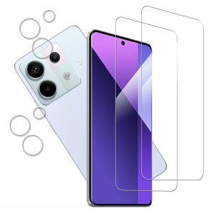 KPNS Redmi Note 13 Pro 5G �K���X�t�B�����y2+2���Z�b�g�z���{�f�ސ� �����K���X Redmi Note13 Pro �p �K���X�t�B���� �J�����t�B���� �J�o�[ �ی�t�B����