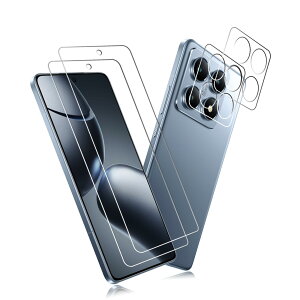 �y2+2���Z�b�g��F�؃��b�N������z2�� FOR Xiaomi 14T Pro �p�̃K���X�t�B���� + 2�� FOR Xiaomi 14T Pro �p�� �J���� �t�B���� �T�|�[�g��F�؃��b�N���������^ �����K���X �ی�t�B���� FOR Xiaomi 14T P