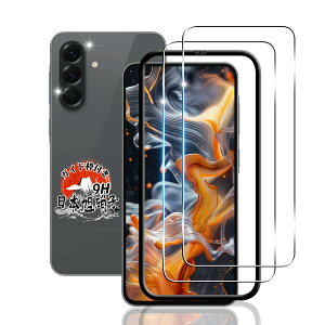 �p Galaxy A56 5G / Galaxy S24 FE �K���X�t�B���� 2�� �y�K�C�h�g�t�� �w��F�ؑΉ� ���YAGC���Ɏq�f�ށz �p �M�����N�V�[ S24 FE �t�B���� 9H�\�ʍd�x �p Galaxy S24 FE �ی�t�B���� �S�ʕی� �ϏՌ� �p S