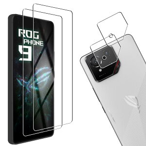 y2+2zΉ ASUS ROG Phone 9 KXtB 2 + Ή ROG Phone 9 5G YیtB 2 FOR ASUS ROG Phone 9 p̉tیtB Sʕی ϏՌ ɔ CA[ wh~ \tȒP