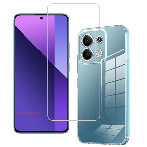 �Ή� Redmi Note 13 Pro 5G �p�� �P�[�X + �K���X�t�B���� Redmi Note 13 Pro 5G �J�o�[�_�� TPU �S���� �y�� �Ռ��z�� �����h�~ �g�ѕ֗� ����~�� �U�M���H ���ς��ɂ��� �y���Ɏq�f�ސ��z �d�x9H ����