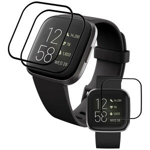 �Ή� Fitbit(�t�B�b�g�r�b�g) Versa 2 �t�B���� �y3���Z�b�g �S�ʕی�z PET������ �Y�f�@�� 3D�Ȗ� Fitbit Versa 2 �t���ی�t�B���� �������� �����ߗ� ���h�~ �L�Y�C���@�\ �����z�� �w��h�~ �C�A