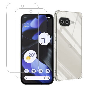 Wekrsu �Ή� Google Pixel 9A �P�[�X + �K���X�t�B���� �i2�� �j pixel 9a �y�� �P�[�X �N���A �ČRMIL�K�i�擾 �l��?���ی�/�J�����ی� TPU �J�o�[ �ی�P�[�X �O�[�O���s�N�Z��9A �t�B���� �����K���X