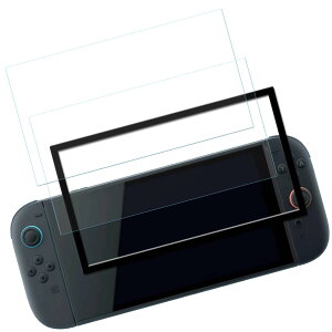 KPNS �u���[���C�g�J�b�g �K���X�t�B���� Switch 2 �p (2��)�K���X�t�B���� + �K�C�h�g�t�� ���{���Ɏq�f�ލ̗p �S�� �ی�t�B����