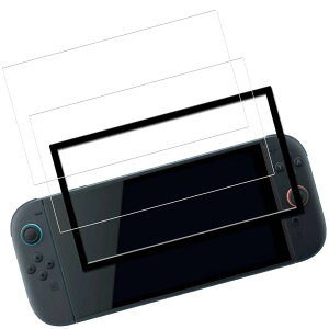 KPNS �K���X�t�B���� Switch 2 �p (2��)�K���X�t�B���� + �K�C�h�g�t�� ���{���Ɏq�f�ލ̗p�ی�t�B����