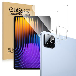 �y2+2���Z�b�g�zFor Xiaomi Pad 7/7 Pro �t�B����(2��)+�J�����t�B����(2��) �V���I�~ Pad 7/7 Pro �����K���X �d�x9H ���Ɏq�� �a���a�� �w��E����h�~ Greerass �t����ʕی�t�B���� 3D�ی� �������ߗ�