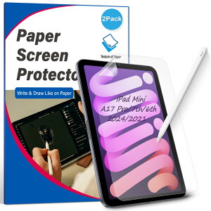 (2) iPad mini 7 (A17 Pro) 2024/ 6 2021p y[p[CNtBA}bgPETtB iPad Mini 6/ 7 pÂ悤ȏSnƕ`SnA˖h~яh~ʕیtB