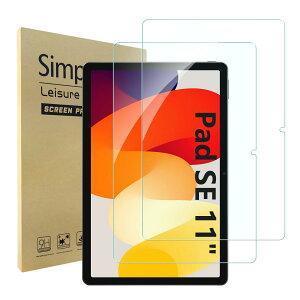 Simpeak 2������ Xiaomi Redmi Pad SE 2023 �Ή� �����K���X�t�B���� 11�C���` �t���ی�t�B���� �����ߗ� �w��h�~ ��U�h�~ �C�A�[��