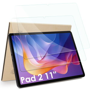 Hianjoo 2���Z�b�g Xiaomi Redmi Pad 2 / Pad 2 Play Bundle �Ή� �t�B���� �����K���X 2025�N���� Redmi Pad 2 / Pad 2 Play Bundle �Ή� �K���X�t�B���� �t���ی�t�B���� �^�u���b�g 11�C���` �ی�t�B���� ������