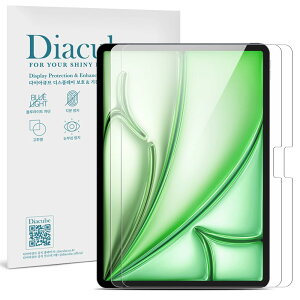 �y�u���[���C�g�J�b�g�zDIACUBE iPad Air 13�C���` M3 (2025)/M2 (2024)�p 8H�d�x �K���X�R�[�e�B���O���ꂽPET�f�ރt�B�����y2���z93%���ߗ� HD�N���A ���^�b�`���x �w��h�~ �C�A�h�~ ����Ȃ� ���t