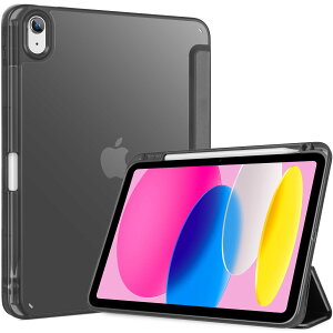 ProCase iPad 11����/10���� �P�[�X iPad�iA16�j11�C���` 2025/10.9�C���` 2022�ʗp A2696 A2757 A2777 �y�����[ �ϏՌ� �O�܂� �X�^���h �X�}�[�g�J�o�[ (�I�[���u���b�N)