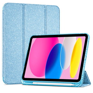 ProCase iPad 11����/10���� �P�[�X iPad�iA16�j11�C���` 2025/10.9�C���` 2022�ʗp A2696 A2757 A2777 �y�����[ �ϏՌ� �O�܂� �X�^���h �X�}�[�g�J�o�[ (�L���L���u���[)