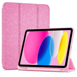 ProCase iPad 11����/10���� �P�[�X iPad�iA16�j11�C���` 2025/10.9�C���` 2022�ʗp A2696 A2757 A2777 �y�����[ �ϏՌ� �O�܂� �X�^���h �X�}�[�g�J�o�[ (�L���L���s���N)